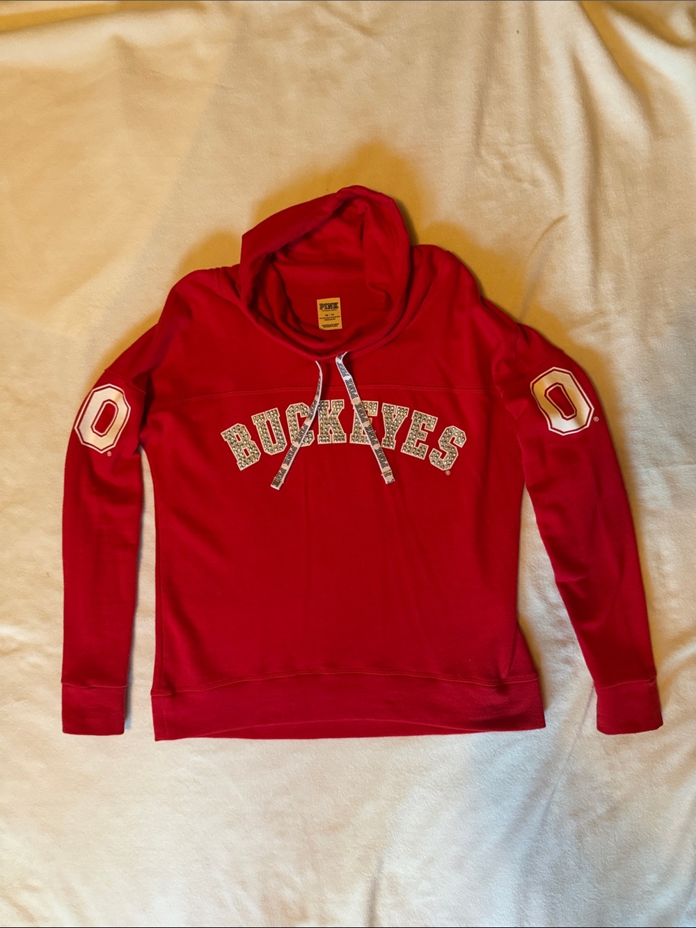 PINK Victoria's Secret Red Buckeyes Pullover Hoodie